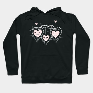 Three spikey hearts Hoodie